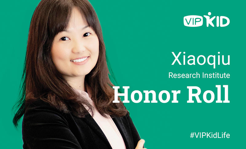Dr. Xiaoqiu Xu of Research Institute smiling with text "Honor Roll" next to her.